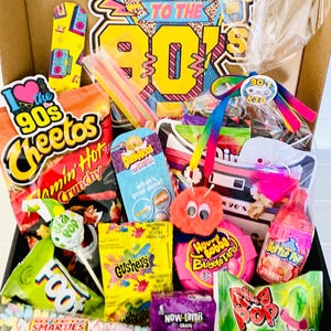90s Box, Vintage Gift, Nineties Fun Box, Happy Birthday, 1990&#39;s Candy, 90&#39;s Cassette Tape, 90&#39;s Throwback, 1990s Goodies, Hostess Gift