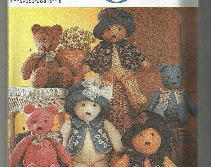 Simplicity 5461 Teddy Bear Sewing Pattern OOP Uncut Elaine | Etsy