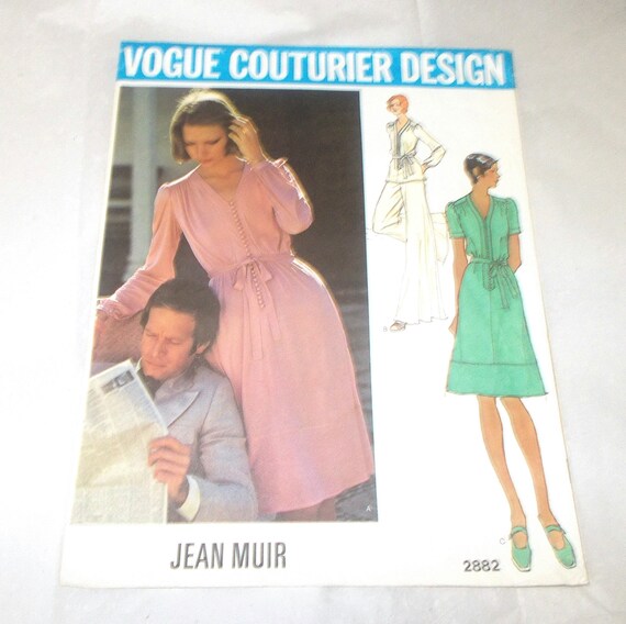 Vogue 2882 Jean Muir Dress Sewing Pattern Size 12 Bust 34 | Etsy