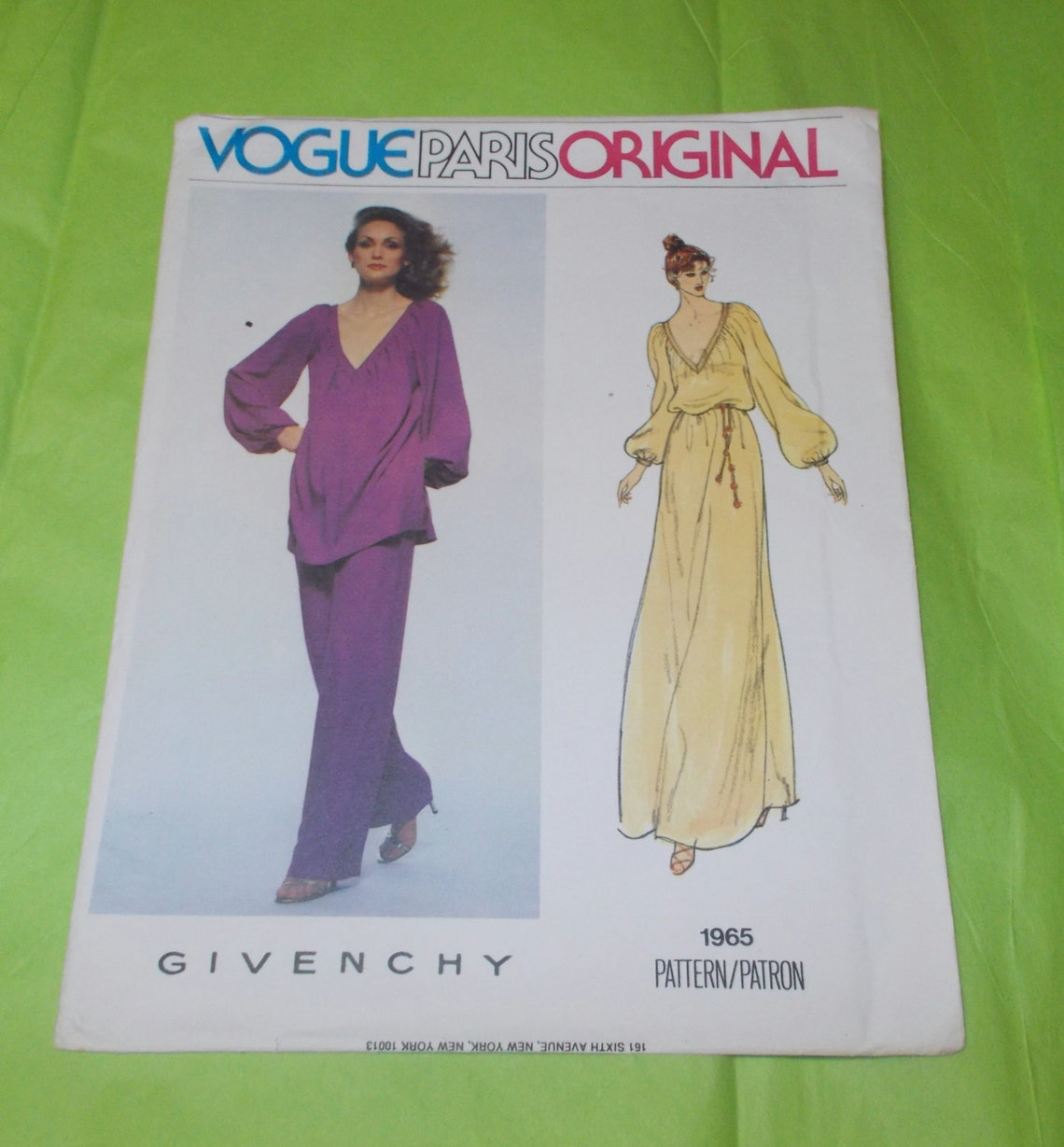 Givenchy Vogue 1965 Sewing Pattern Size factory Folded with | Etsy