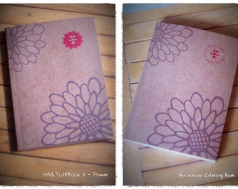 Flip book Animation Notebook - MAA FLIPBOOK6 FLOWER normal / coloring book ver.