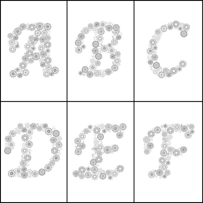 Printable Coloring Book ALPHABET _ PDF - Etsy