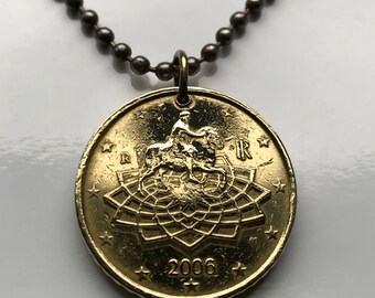 Euro Cents Coin Pendant Marcus Aurelius Horse Statue Rome Roma Equestrian Tuscany Florence Milan Venice Siena Italian N002018 Euro Cents Coin Pendant Marcus Aurelius Horse Statue Rome Roma Equestrian Tuscany Florence Milan Venice Siena Italian N002018