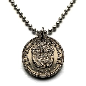 1982 Panama 5 C coin pendant escudo Panameño Balboa San Miguelito Las Cumbres La Chorrera Tocumen Pacora Arraiján David Vista Alegre n001213