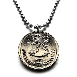 1991 Finlandia Suomi 1 Markka moneta pendente leone finlandese Helsinki Espoo Tampere Vantaa Nordic Savonlinna Mikkeli Lappeenranta Bothnia n000367 immagine 1