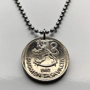 1991 Finlandia Suomi 1 Markka moneta pendente leone finlandese Helsinki Espoo Tampere Vantaa Nordic Savonlinna Mikkeli Lappeenranta Bothnia n000367 immagine 5