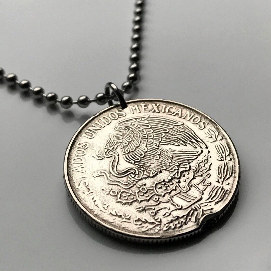 1981 Mexico 1 Peso Coin Pendant Mexican 