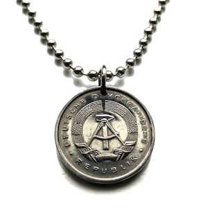 1975 Oost-Duitsland Deutschland 5 Pfennig munthanger Berlijnse muur Duitse Democratische Republiek hamerkompas USSR DDR IJzeren gordijn n003507 afbeelding 1