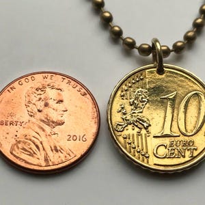 2002 Italia Moneda de 10 céntimos de euro colgante El nacimiento de Venus Pintura renacentista italiana Sandro Botticelli Galería Uffizi Florencia Toscana n000220 imagen 5