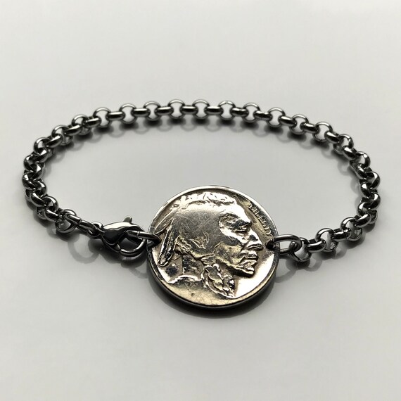 Colossal Navajo Sterling Silver Buffalo Bracelet Silver Dollar Native American Colossal Navajo Sterling Silver Buffalo Bracelet Silver Dollar Native American