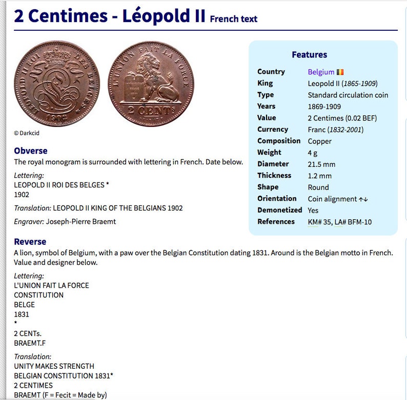 Belgium 2 Cent Belgian lion Brussels Antwerp coin pendant Mons Flanders Flemish Hasselt Kortrijk Ostend Ypres Dinant Ardennes n003230 1870