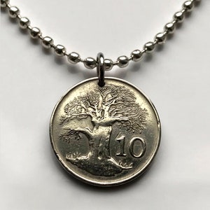 1944 エチオピア 1 サンティーム コイン ペンダント ユダの