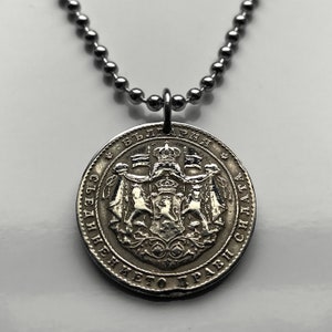 1925 Bulgaria Bǎlgariya 2 Leva coin pendant crowned golden lions Sofia Plovdiv Varna Burgas Ruse Stara Zagora Pleven Nesebar Vidin n001899