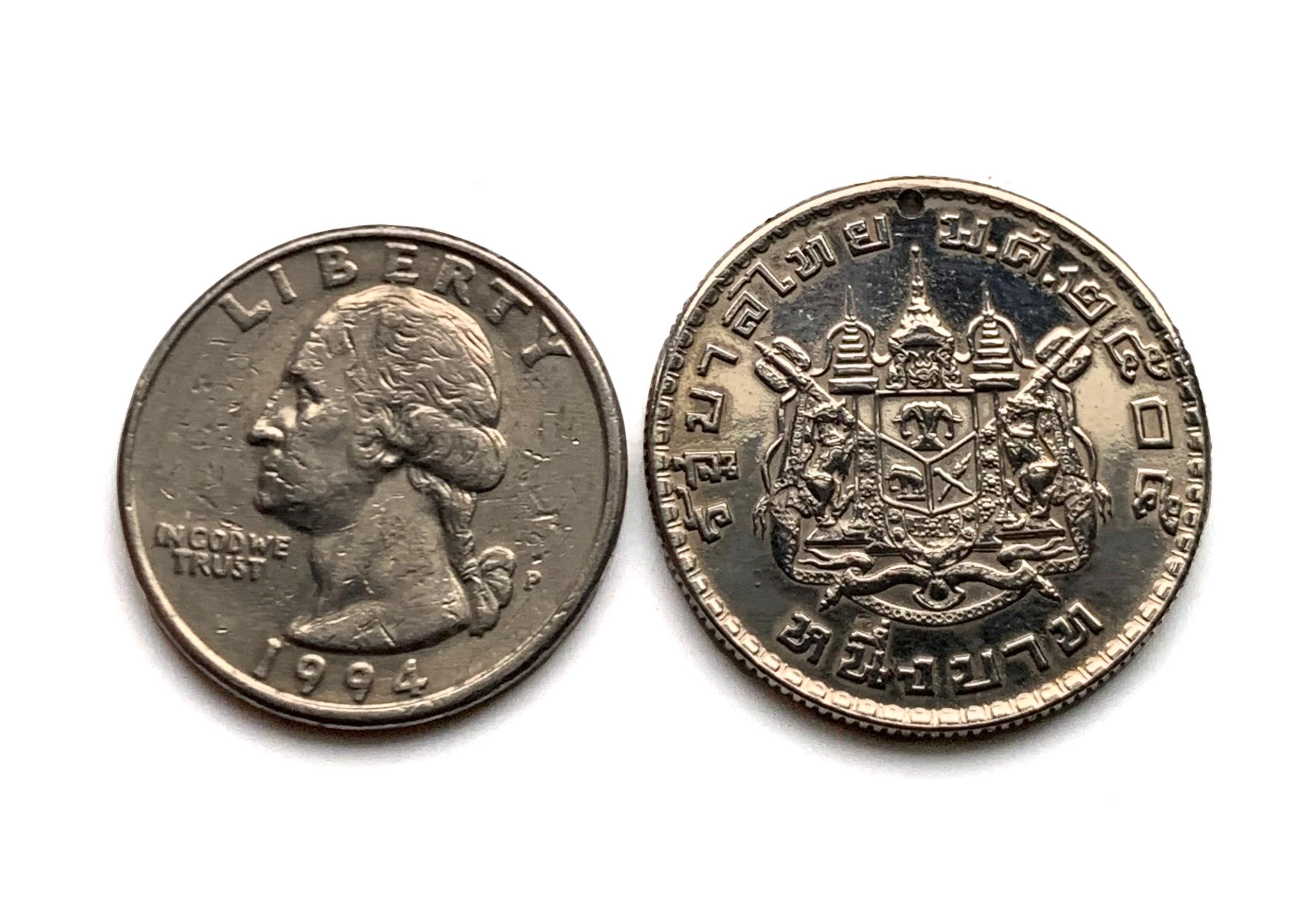 1962年 タイ シャム 1バーツ硬貨ペンダント ガジャシハ ラジャシハ