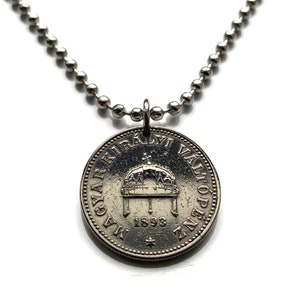 1893 Ungheria 20 Moneta di riempimento Santo Stefano Sacra Corona Budapest Pécs pendente Győr Nyíregyháza Kecskemét Székesfehérvár Szolnok Vas Érd n000861
