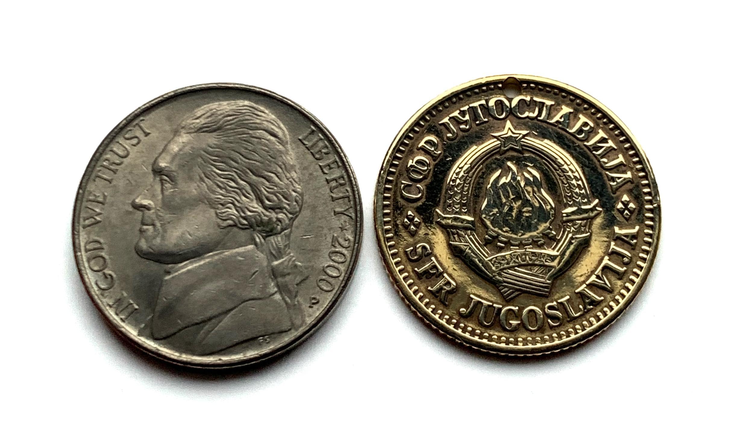 1976 Yugoslavia 10 Para Coin Pendant Socialist Communist Serbia Croatia ...