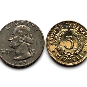 1951 Finlandia Suomi 5 Markka moneda colgante león finlandés Helsinki Espoo Tampere Vantaa Oulu Turku Savonlinna Mikkeli Lappeenranta n000326 imagen 4