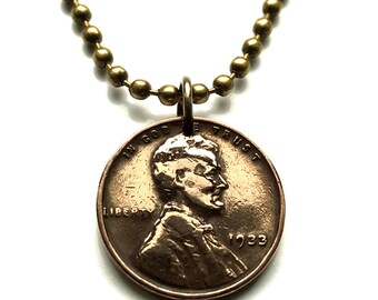 本物の 1 セント硬貨で作られたヴィンテージ 1984 年 USA コイン