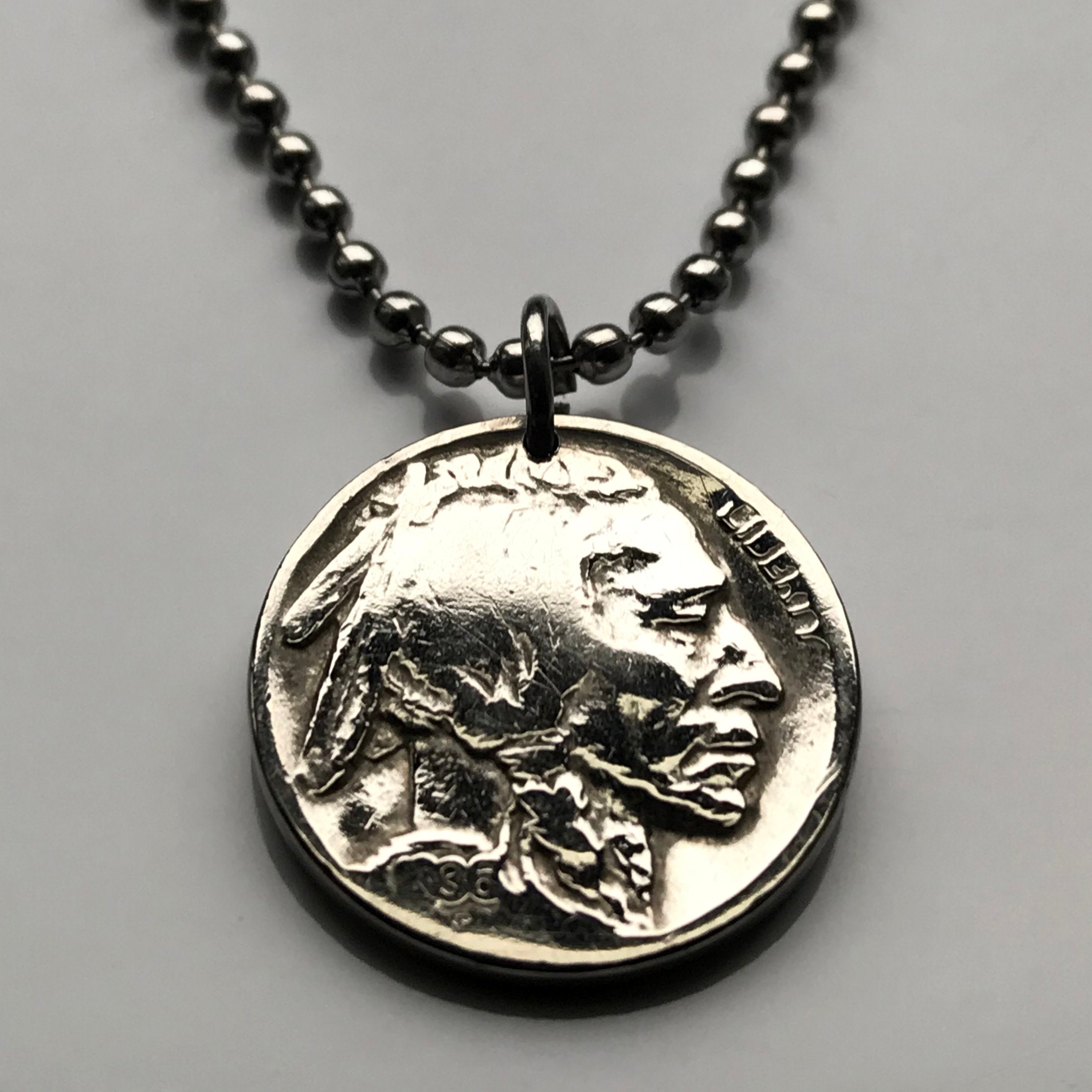 1926 USA 5 Cent Buffalo Indian Head nickel Chief Iron Tail - Etsy 日本
