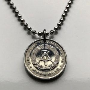 1975 Oost-Duitsland Deutschland 5 Pfennig munthanger Berlijnse muur Duitse Democratische Republiek hamerkompas USSR DDR IJzeren gordijn n003507 afbeelding 2