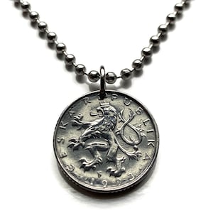 1993 Chequia 50 Haleru moneda colgante león Praga Brno Bohemia Moravia Ceske Budejovice Hradec Kralove Pardubice Zlín Znojmo Pisek n002565