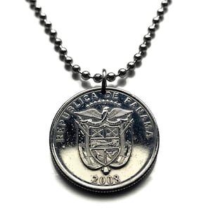 2001 Panama 1/4 Balboa coin pendant escudo Panameño San Miguelito Las Cumbres La Chorrera Tocumen Pacora Arraiján David Vista Alegre n003599