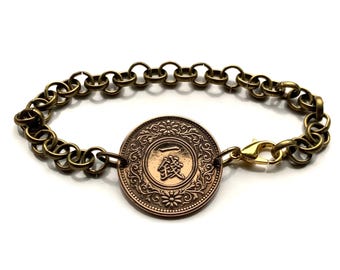 1919 Japan Nippon Sen Coin Bracelet Paulownia Flower Tokyo Kobe