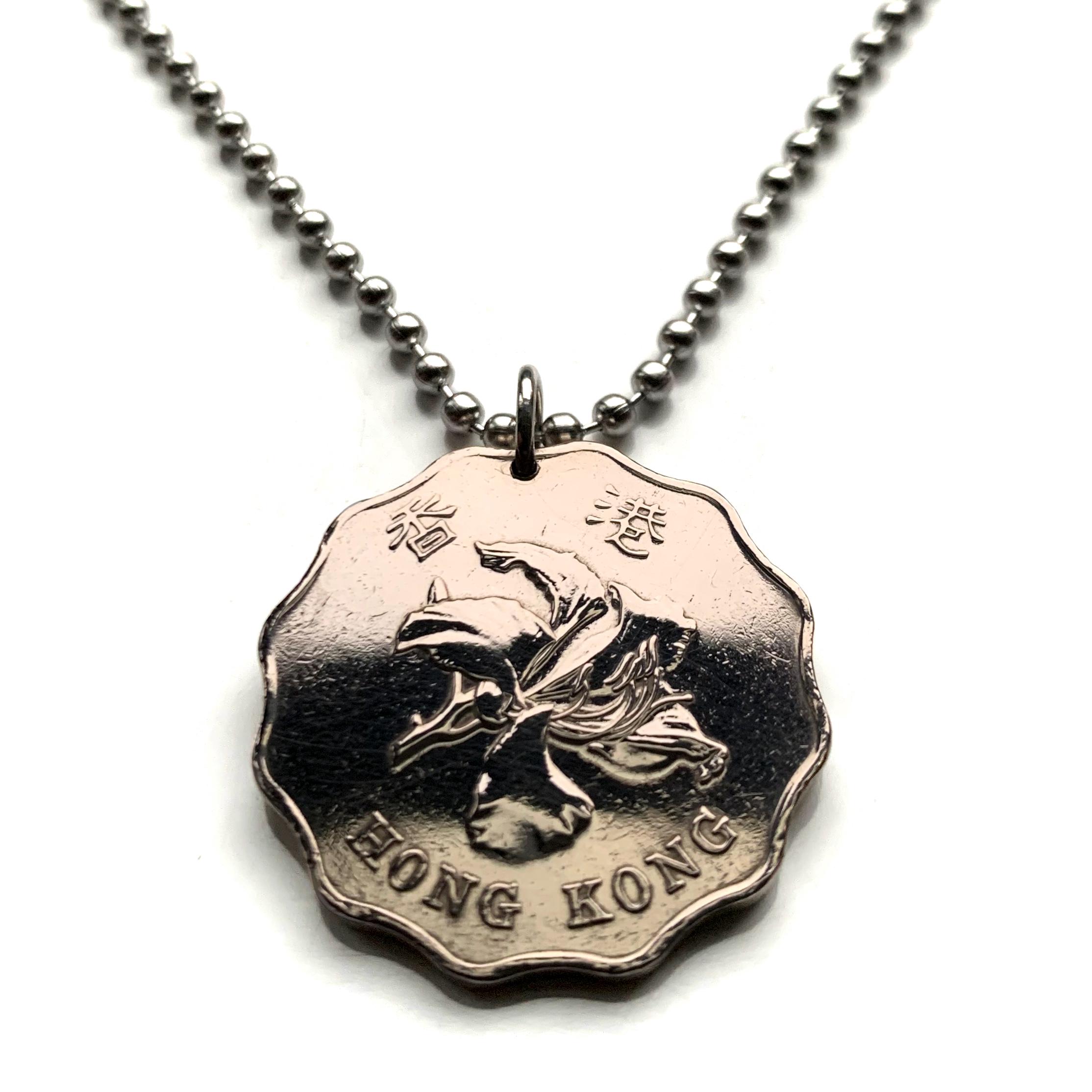 Ldbuejiaja Rotierende Bauhinia Halskette - Zirkon Blüten Anhänger