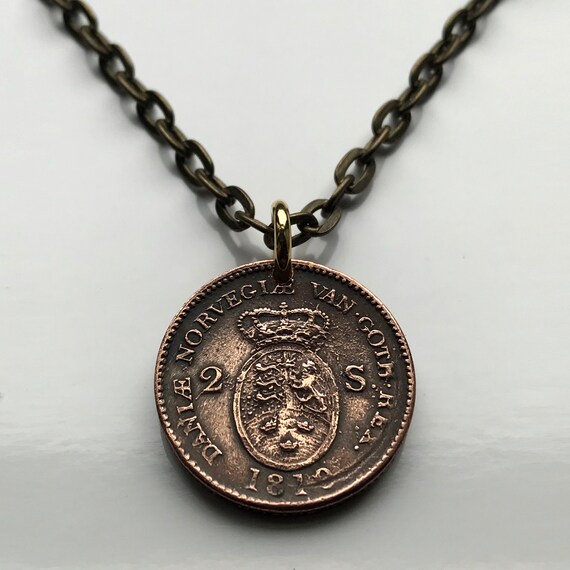 1810 Dinamarca 2 Skilling moneda colgante danesa - Etsy