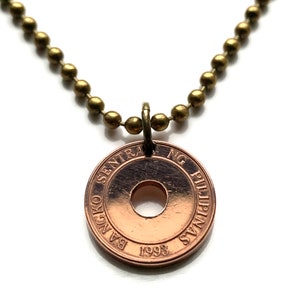 1993 2014 Philippines 5 Sentimo coin pendant Eskudo Filipino Bangko Sentral Ng Pilipinas Manila Quezon Davao Bohol Cebu Rizal Pinoy n002606
