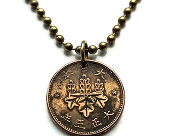 Antique! 1668-1683 Japan 1 Mon Cash Coin Pendant Kanei Tsuho