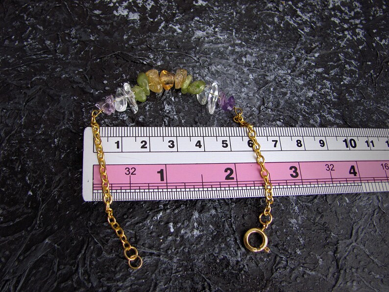 quartz peridot Bracelet with colored gemstones Elegant and cheerful. golden bracelet with amethysts citrine quartz chakra regulator
