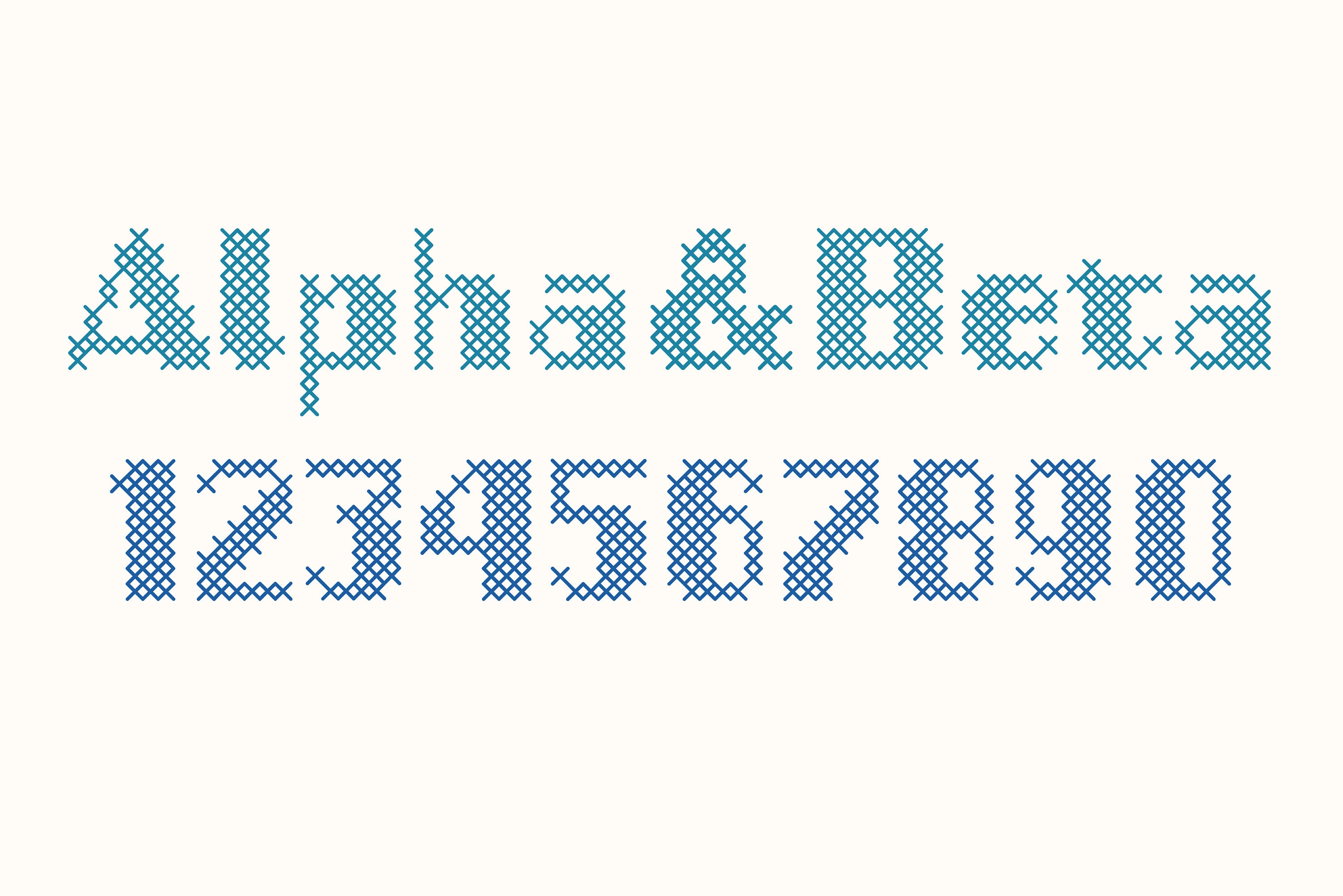 Cross Stitch Font Needlepoint Font Sans Serif Font Craft Font Stitching