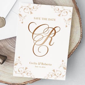 Monograma de boda personalizado, logotipo de boda personalizado, monograma de iniciales, emblema de 2 letras, monograma de 3 letras, monograma elegante