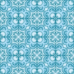 Seamless Blue Tile Pattern Moroccan Style Vector Graphics Digital Download Scrapbooking Backgrounds Tutorial included