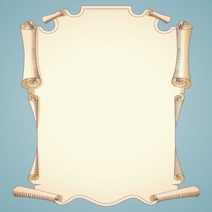 Illustrazione vettoriale del modello di sfondo del menu, carta pergamena antica