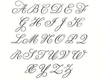 Clipart Monogram Alphabet in Copperplate Script Style with Uppercase Flourished Vector Capital Letters