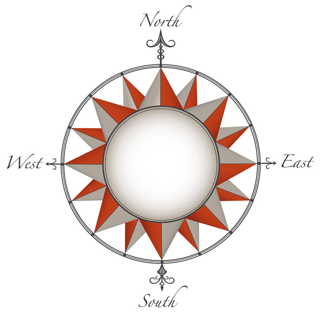 Clipart Compass Rose Digital Download Navigational Maritime Symbol ...