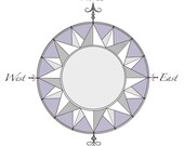 Digital Clipart Compass Rose Digital Download Vector Graphics Navigational Maritime Symbol North, South, West, East, Arrows, EPS, PNG, JPEG