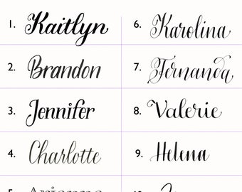 Personalized Name Logo Customized Handlettered Digital Calligraphy Name My name Logotype Branding