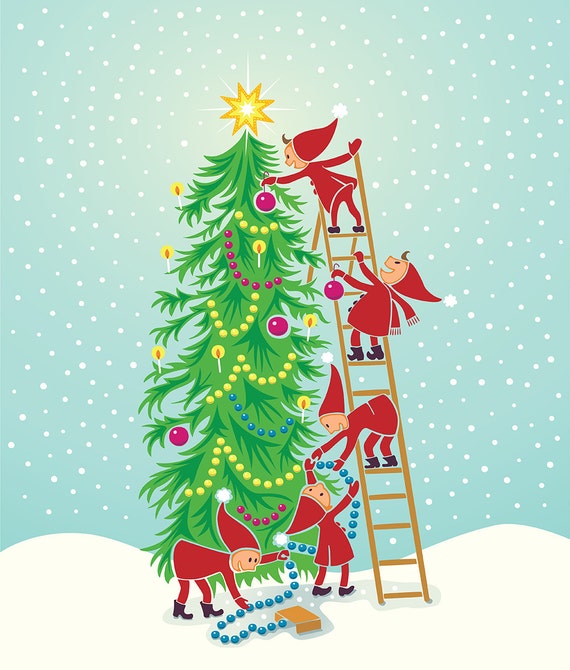 Digitaler Download Clipart Weihnachten Weihnachtsbaum Mit Etsy