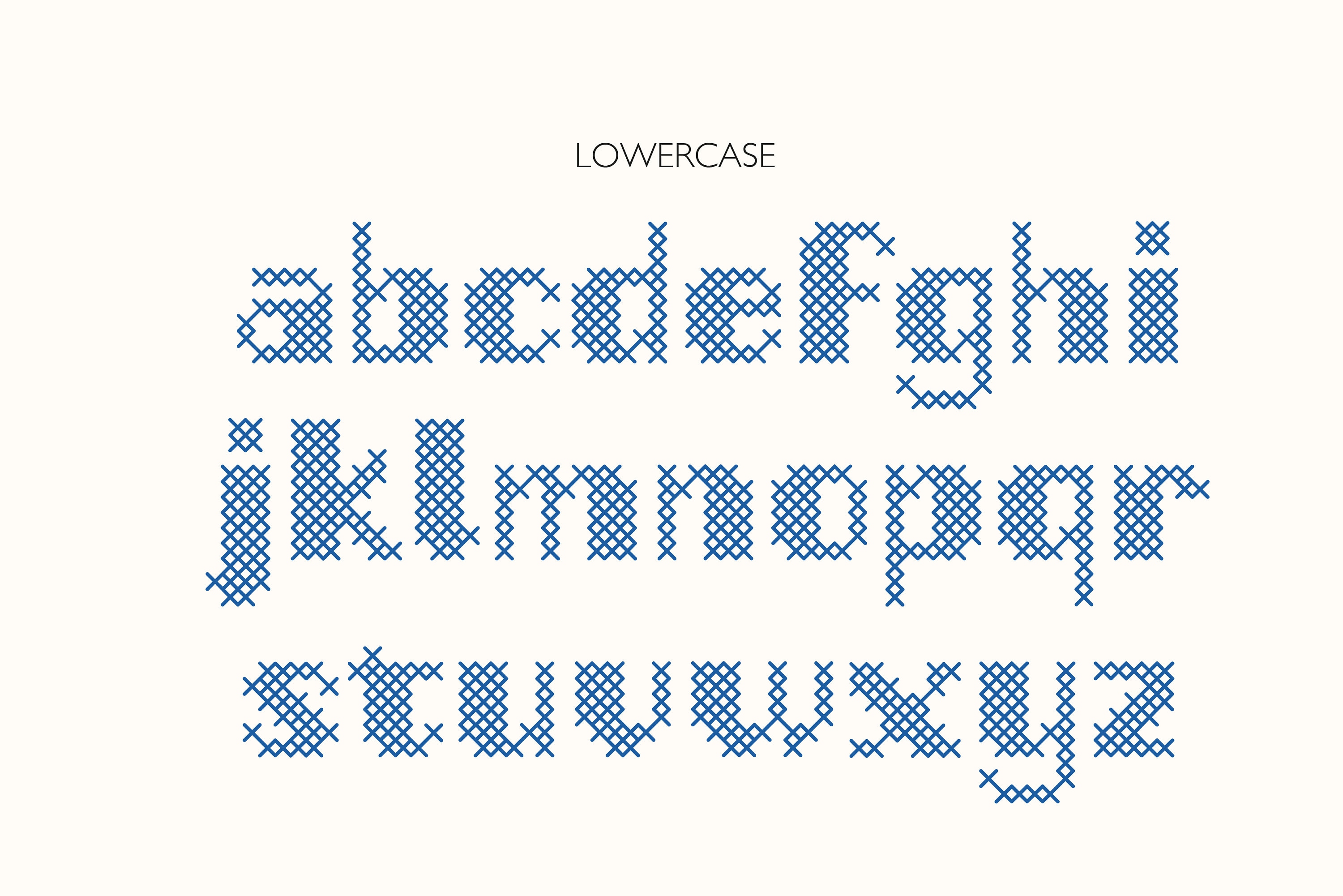 Cross Stitch Font Needlepoint Font Sans Serif Font Craft Font Stitching