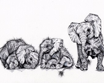A Mother's Love Illustration. Signed Print.