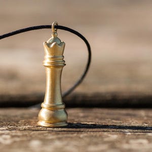 Queen Chess Piece Necklace, Anniversary Gift, Recycled Sterling Silver, Gift for Mom, Mother&#39;s Day Gift, Christmas
