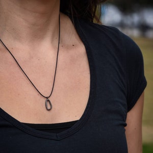 Minimalist Small Carabiner Necklace, Recycled Sterling Silver Rock Climbing Jewelry image 9