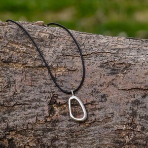 Minimalist Small Carabiner Necklace, Recycled Sterling Silver Rock Climbing Jewelry image 3