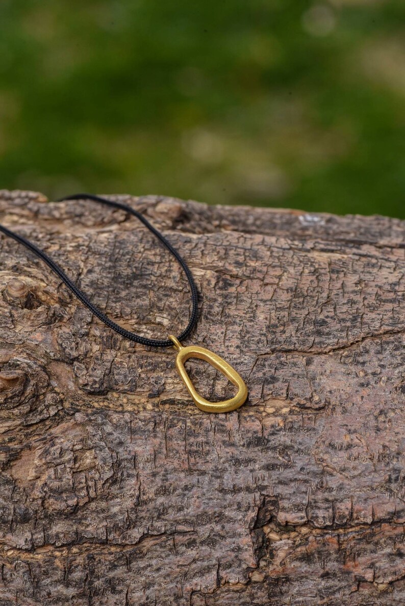 Minimalist Small Carabiner Necklace, Recycled Sterling Silver Rock Climbing Jewelry Gold plated silver