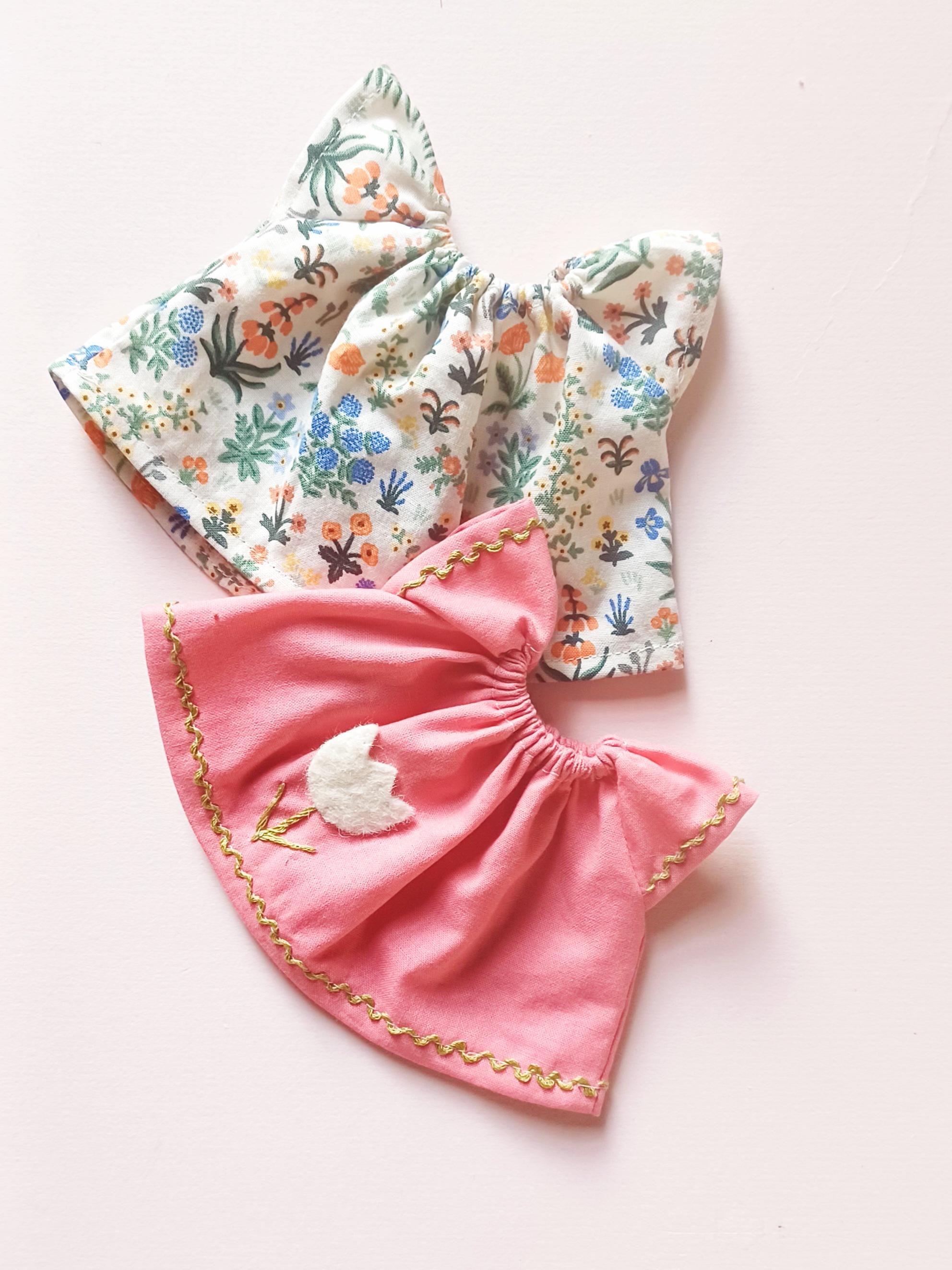 Frock Sewing Pattern +Tutorial for 20cms mouse and dolls.