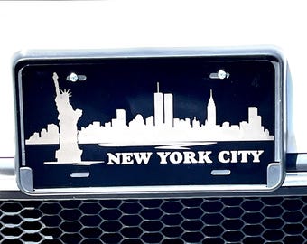 Lasered Engraved NYC License Plate