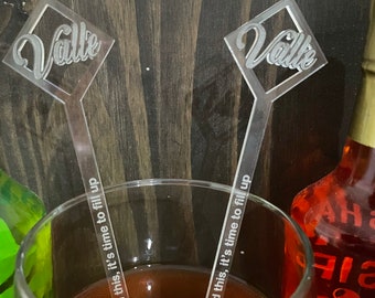 Personalized Acrylic Drink Stirrers, Custom Party Favors